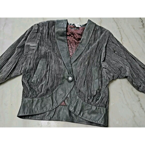 VeryRare 80s PELLUCCI HOLLAND Genuine Leather Woman Jacket Size M Good Condition - Picture 1 of 10